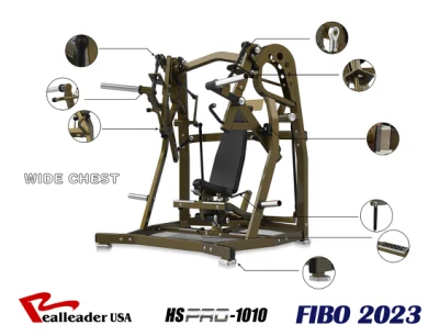 Коммерческое оборудование для фитнеса в тренажерном зале, Многофункциональный силовой тренажер с машиной для загрузки блинов, свободный вес, широкая грудь для тяжелоатлетического тренажера